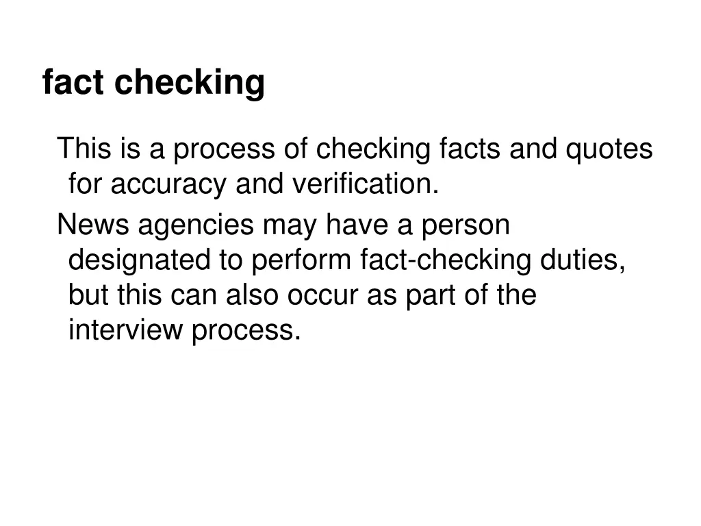 fact checking