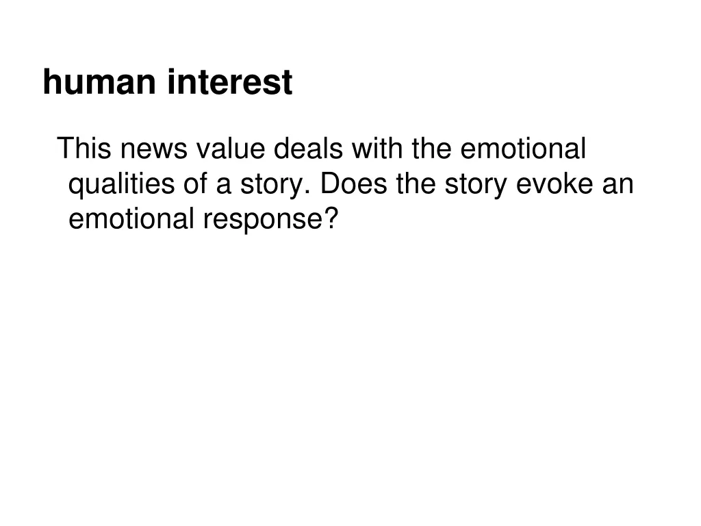 human interest
