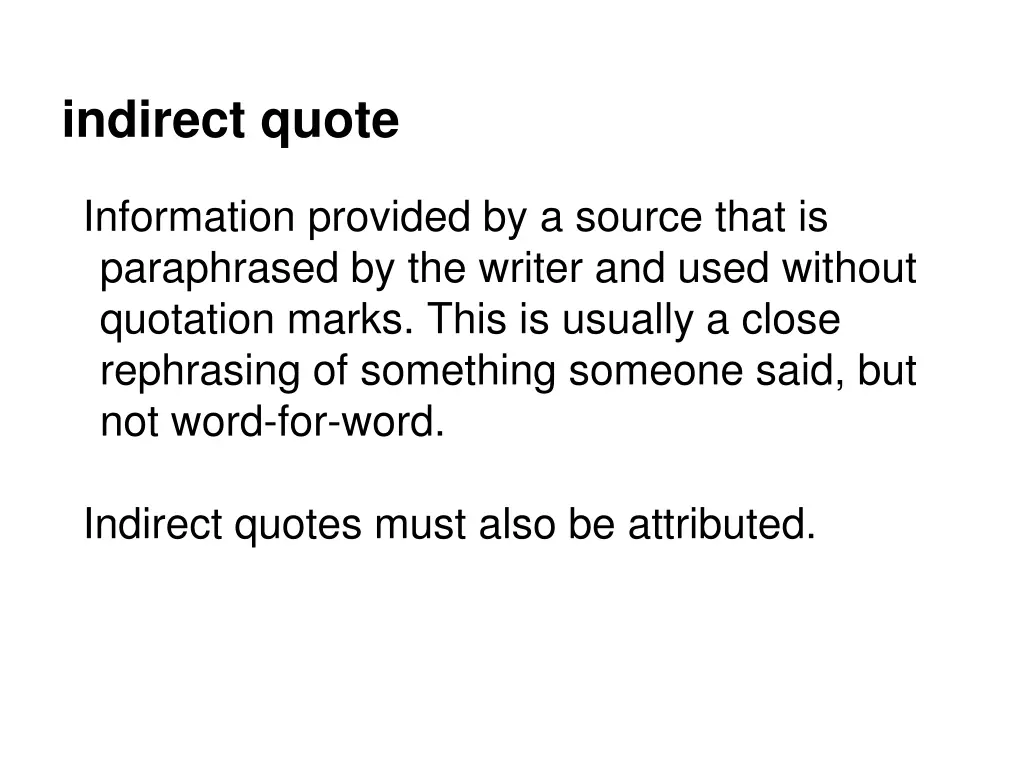 indirect quote