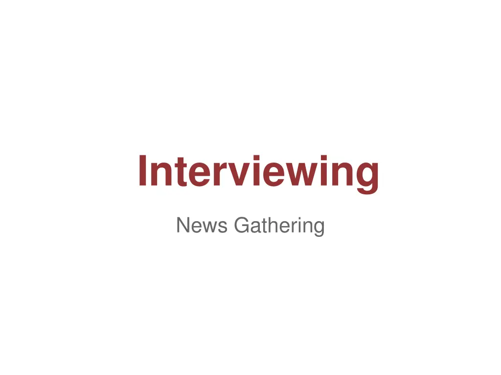 interviewing