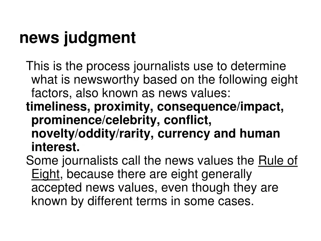 news judgment 1