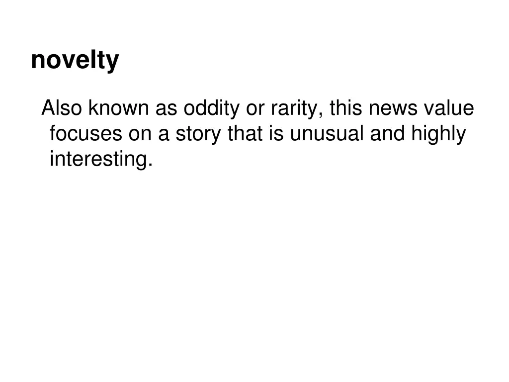 novelty