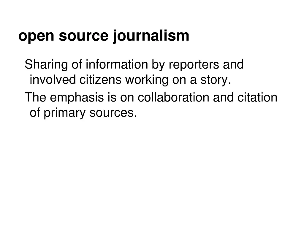 open source journalism