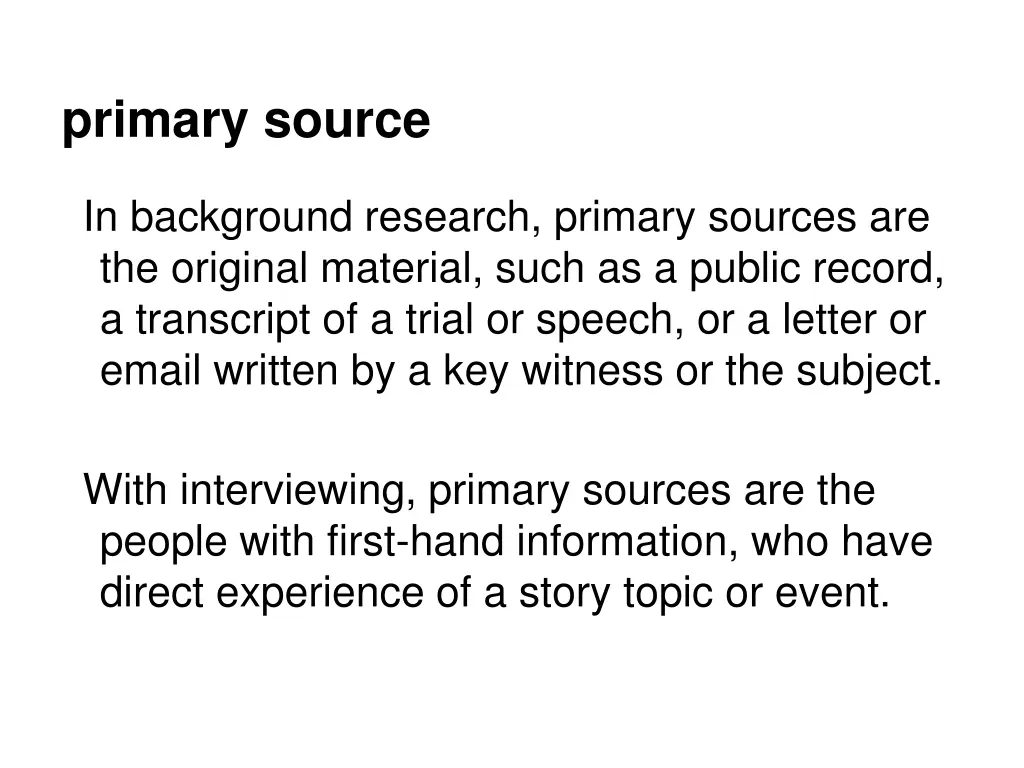 primary source