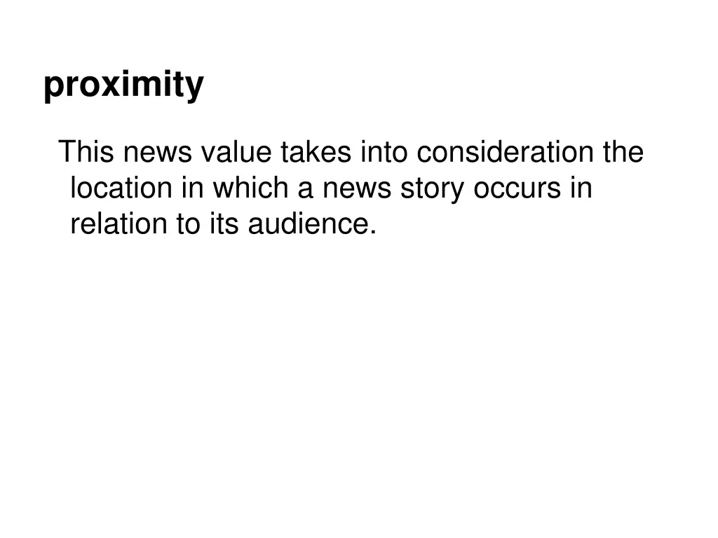 proximity