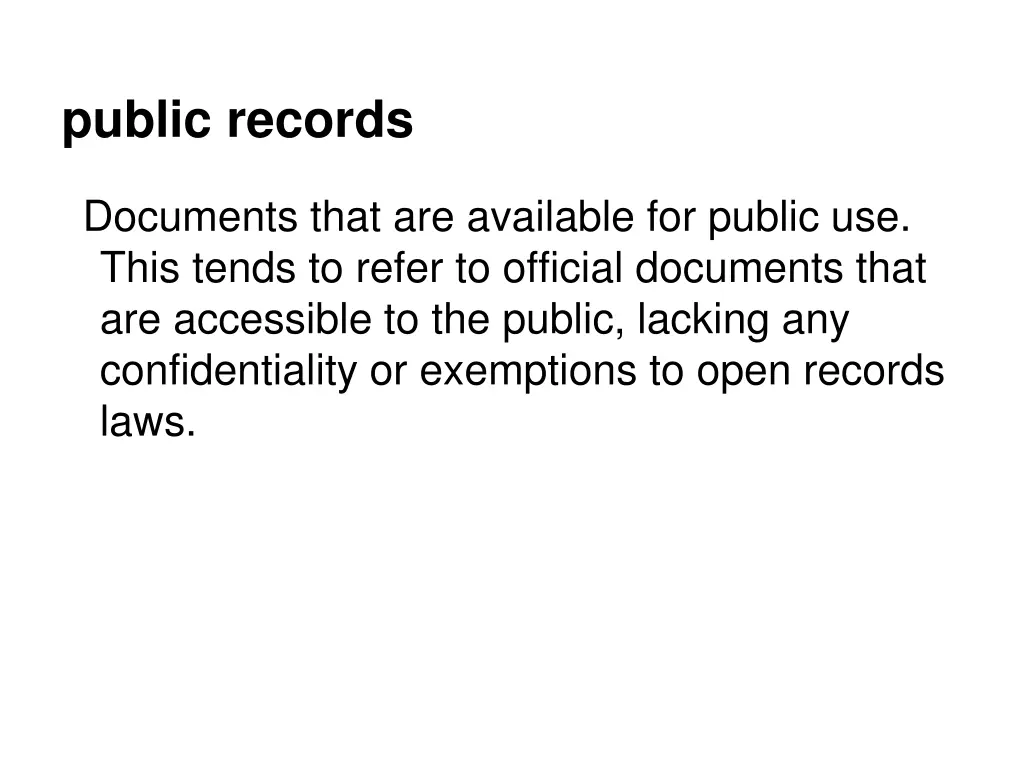 public records