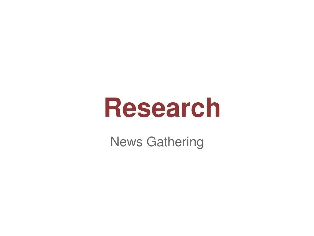 research