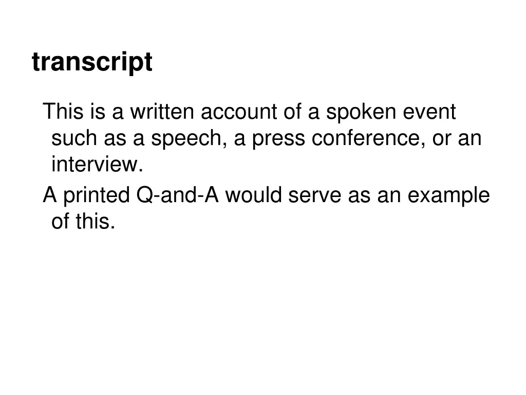 transcript