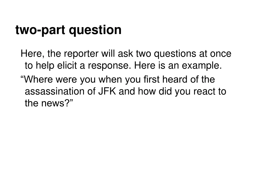 two part question