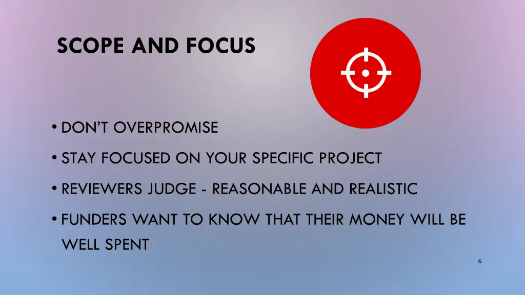 scope and focus