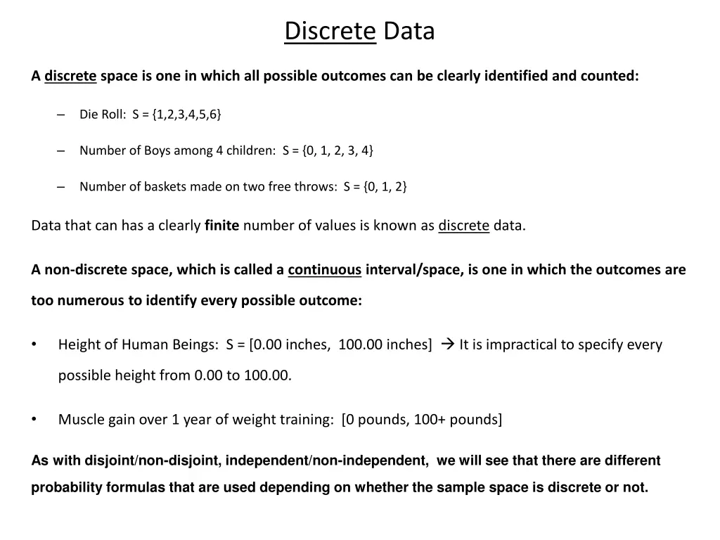 discrete data