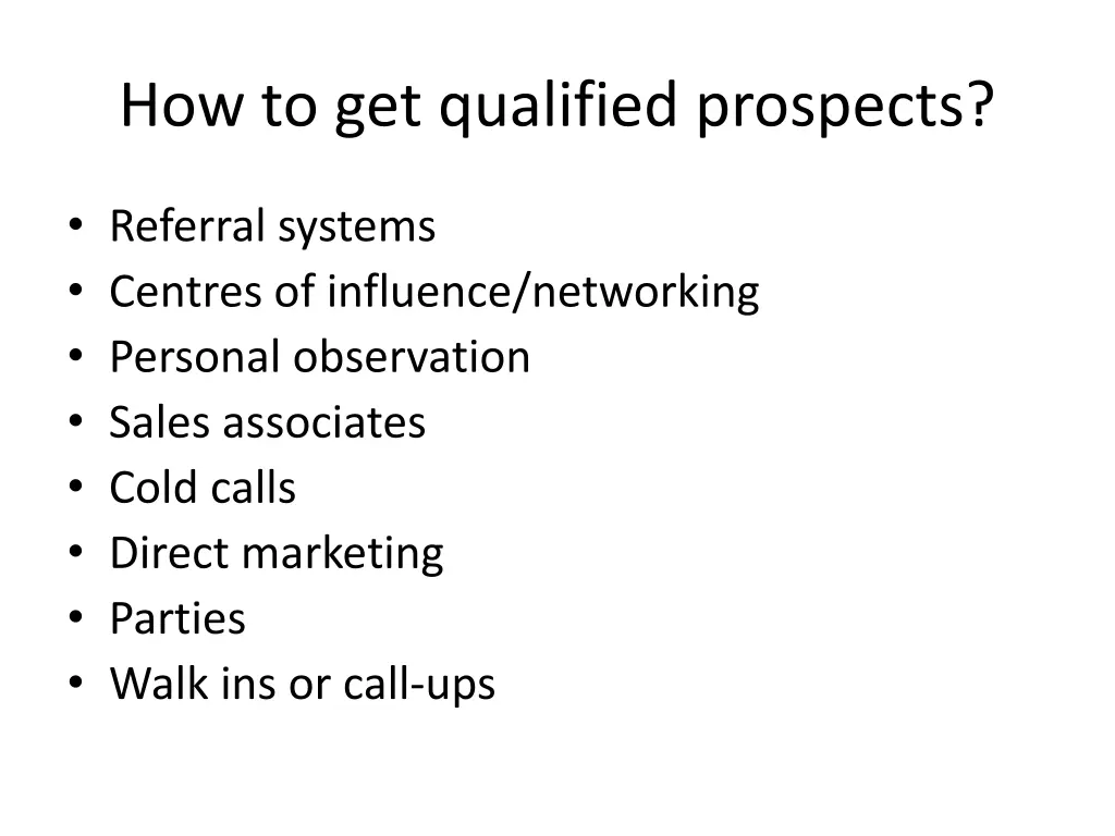 how to get qualified prospects