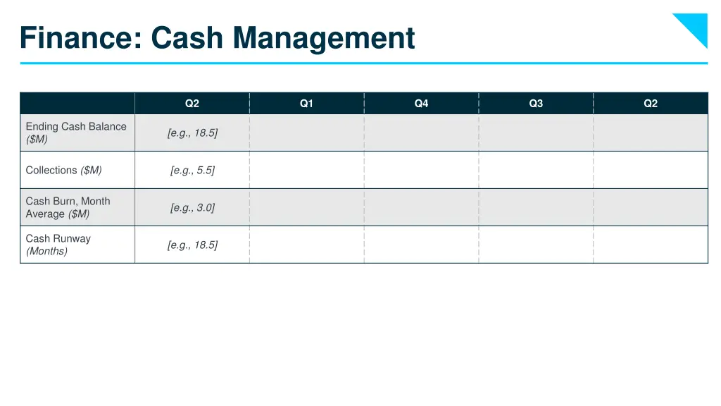 finance cash management