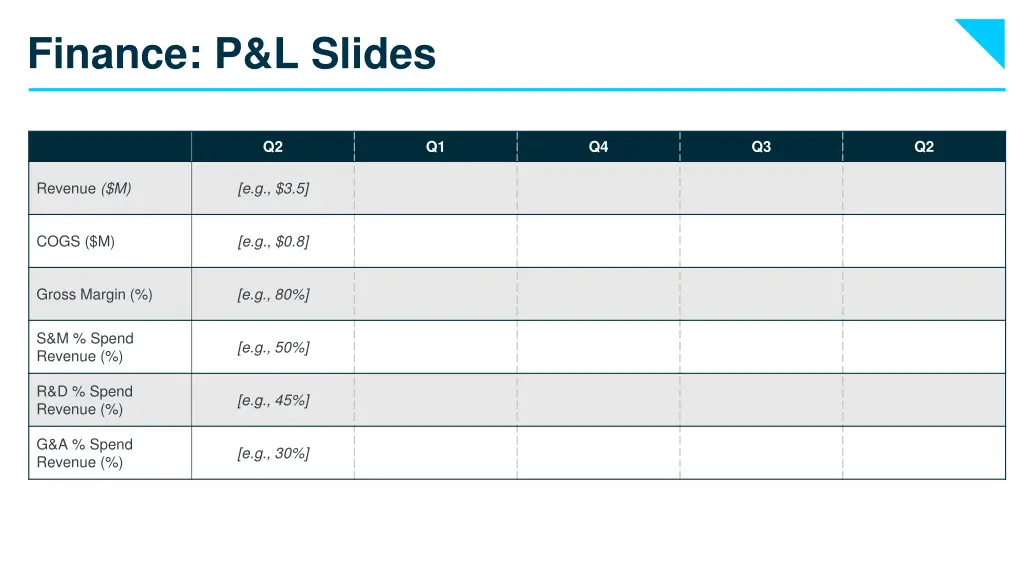 finance p l slides