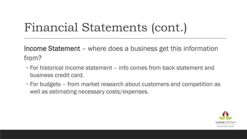 financial statements cont 3