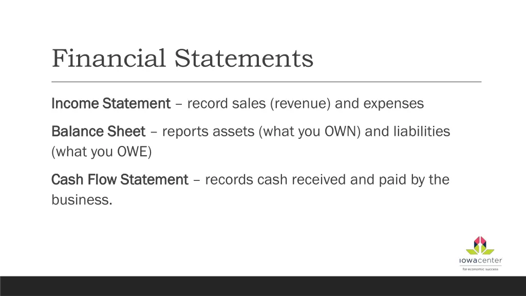 financial statements