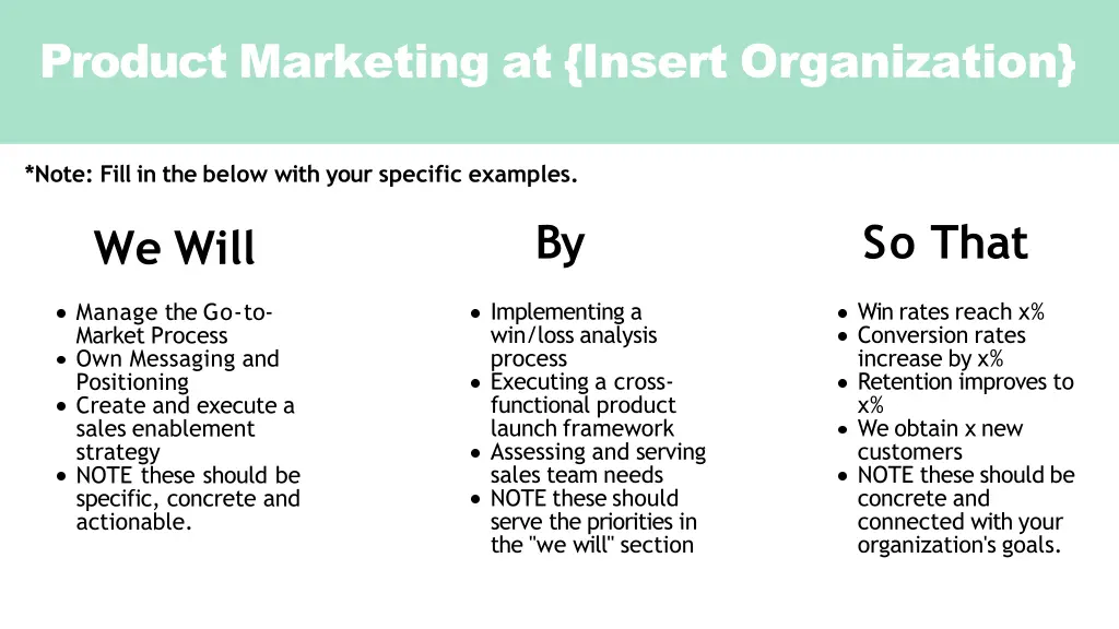 product marketing at insert organization