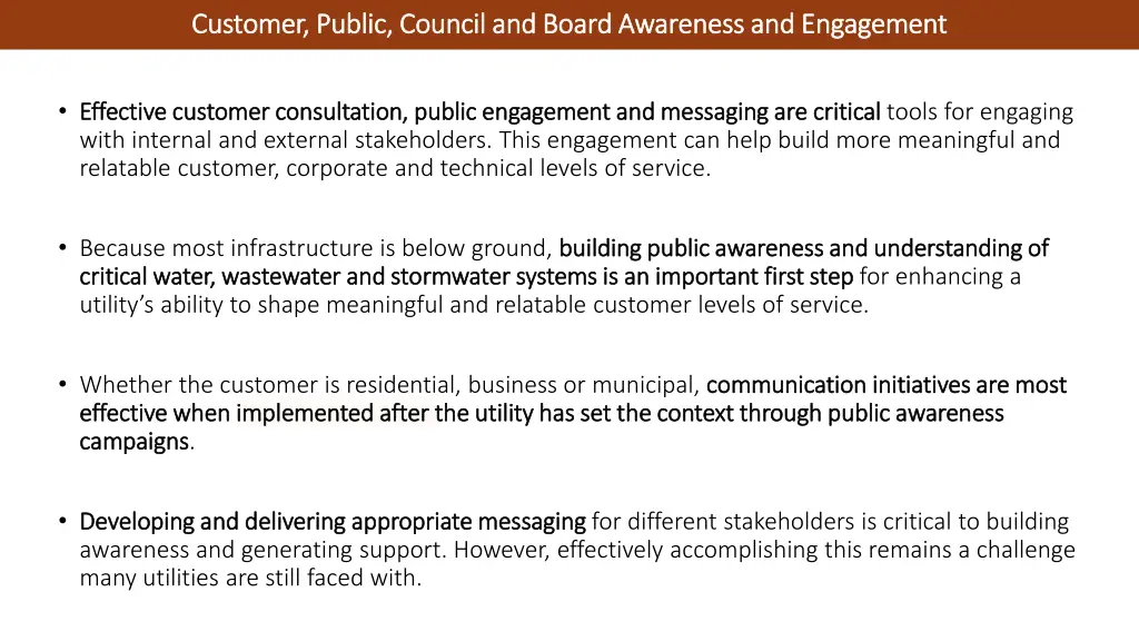 customer public council and board awareness