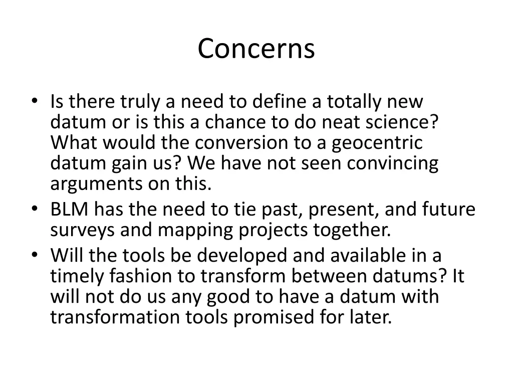 concerns