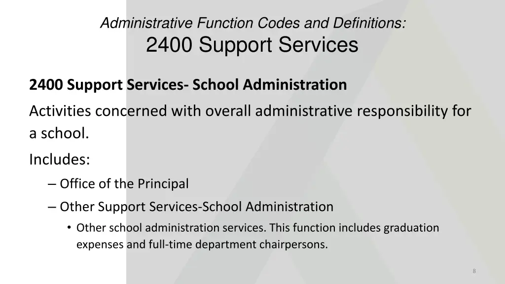 administrative function codes and definitions 1