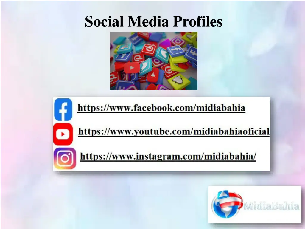 social media profiles