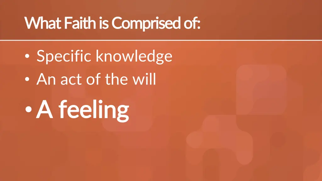 what faith is comprised of what faith 2