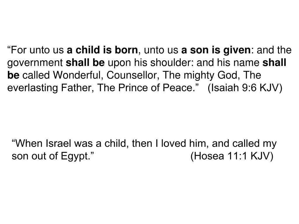 for unto us a child is born unto
