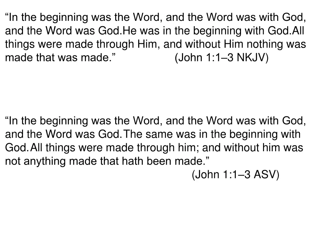in the beginning was the word and the word