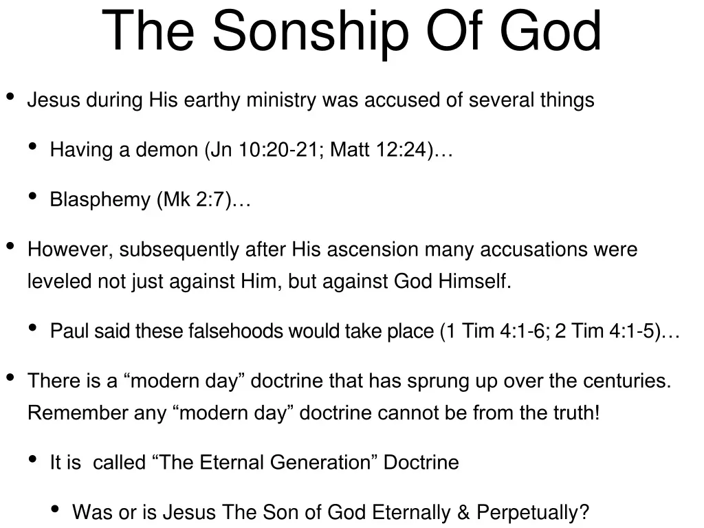 the sonship of god