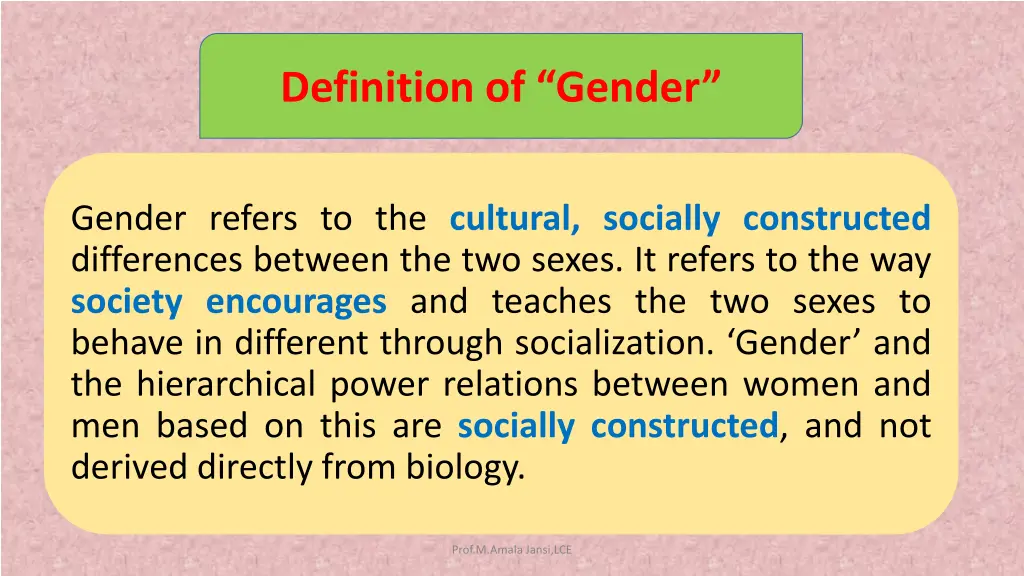 definition of gender