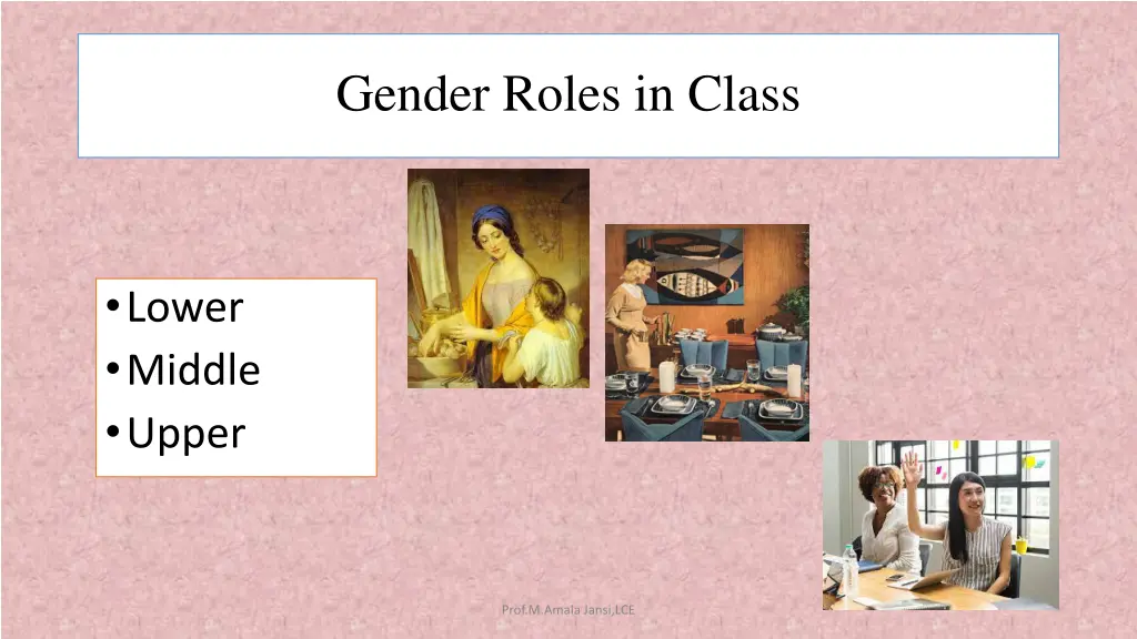 gender roles in class