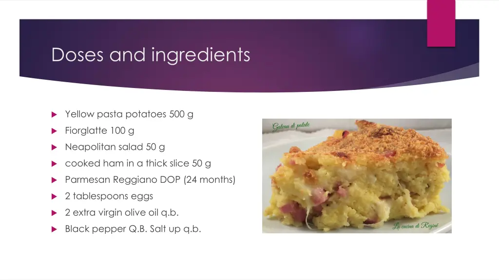 doses and ingredients