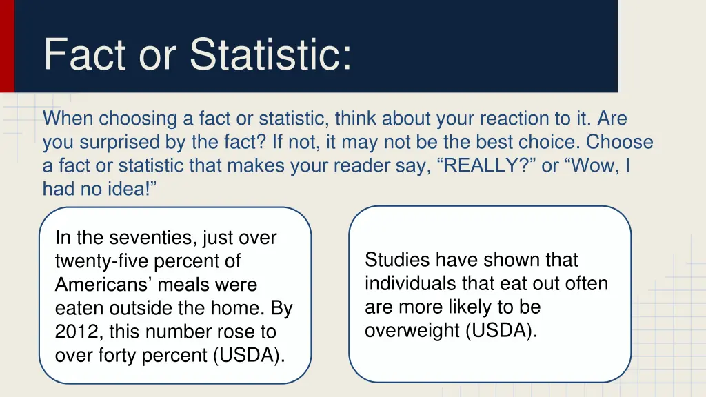 fact or statistic
