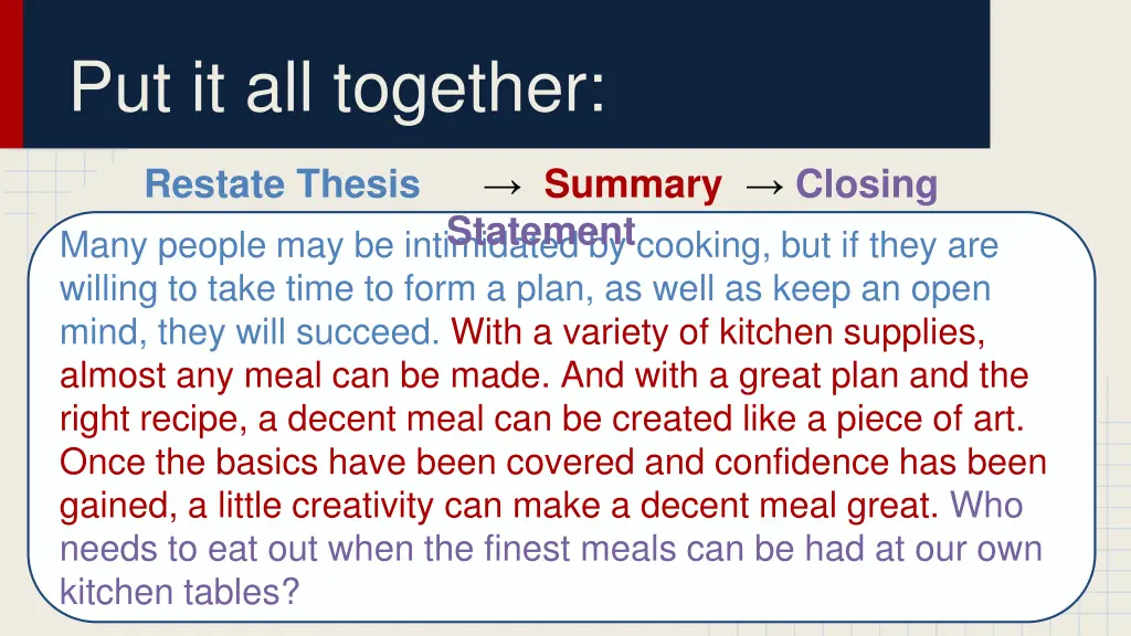 put it all together 1