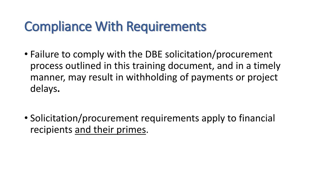 compliance with requirements compliance with 1