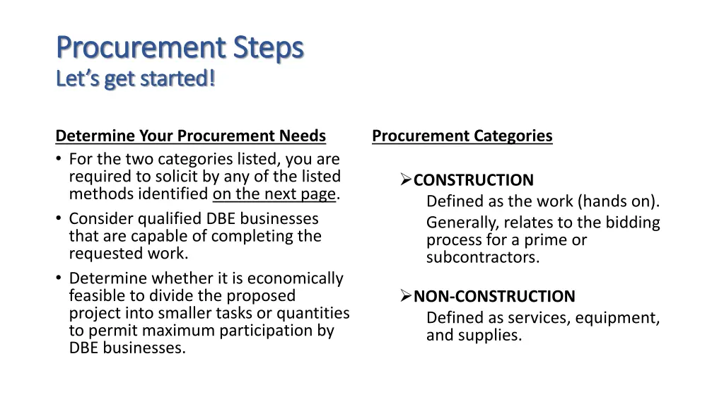 procurement steps procurement steps