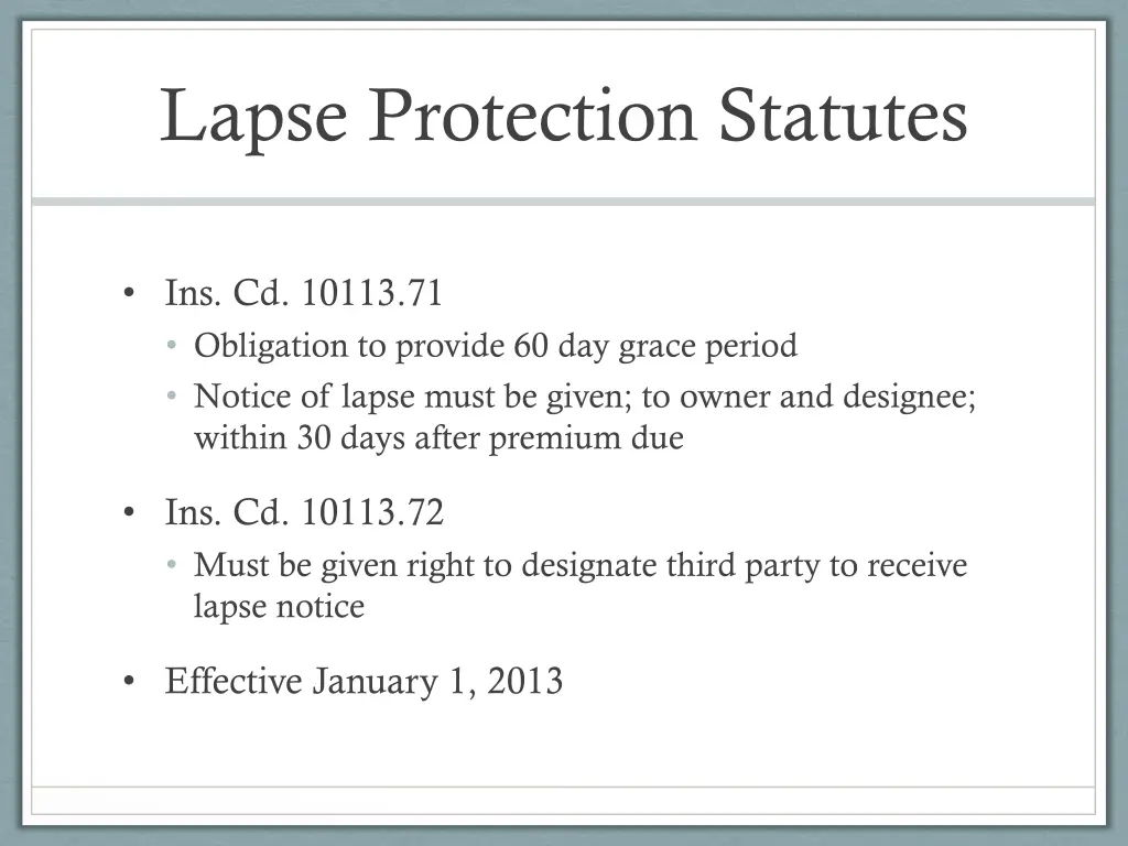 lapse protection statutes