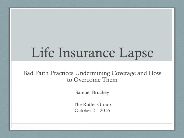 life insurance lapse