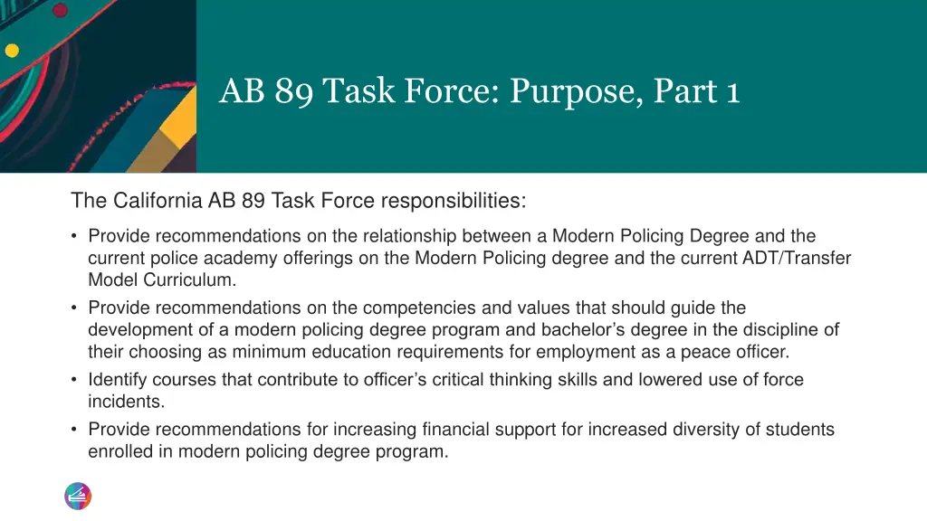 ab 89 task force purpose part 1