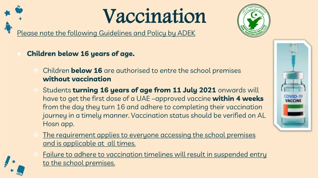 please note the following guidelines and policy