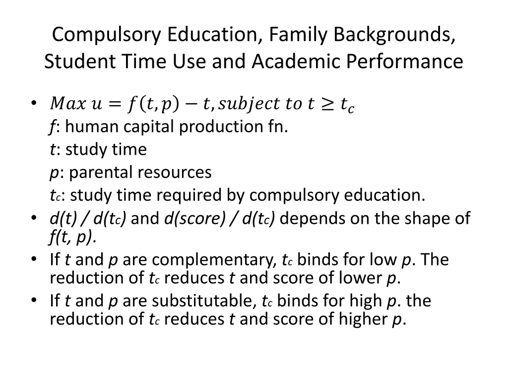 compulsory education family backgrounds student