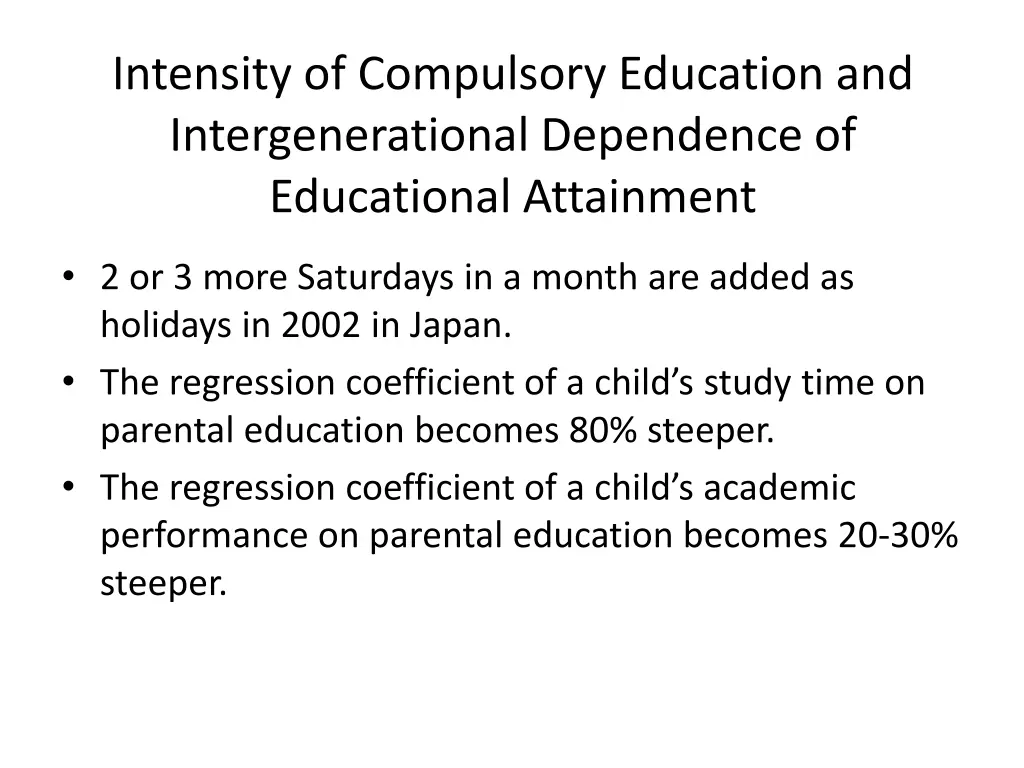 intensity of compulsory education