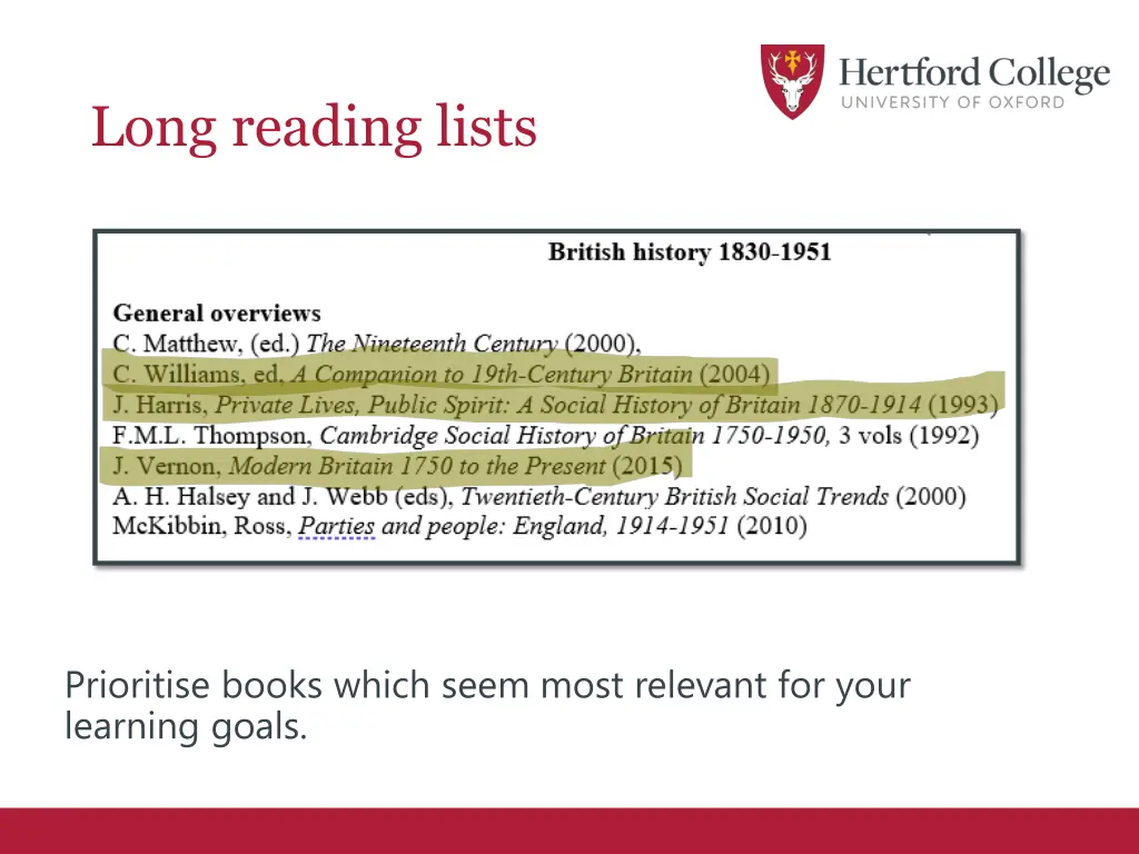 long reading lists