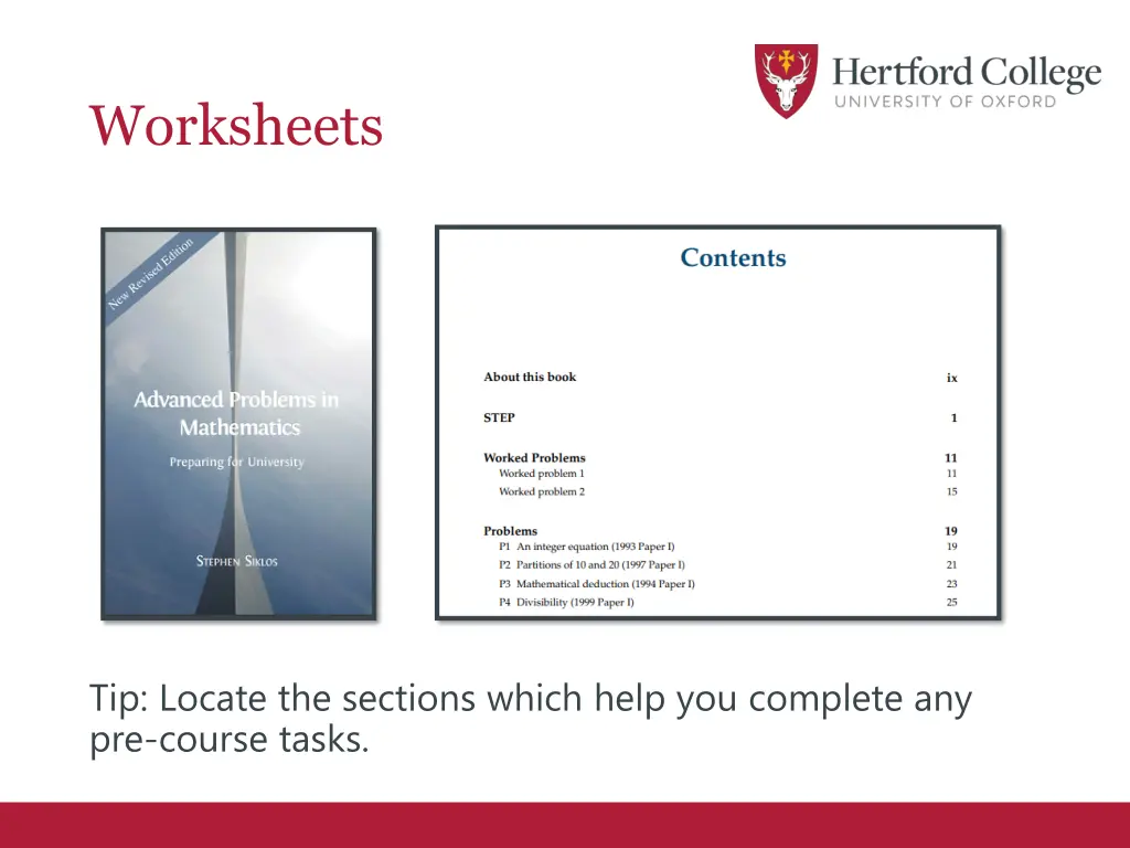 worksheets