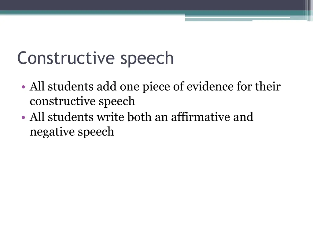 constructive speech