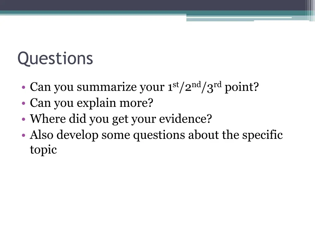 questions