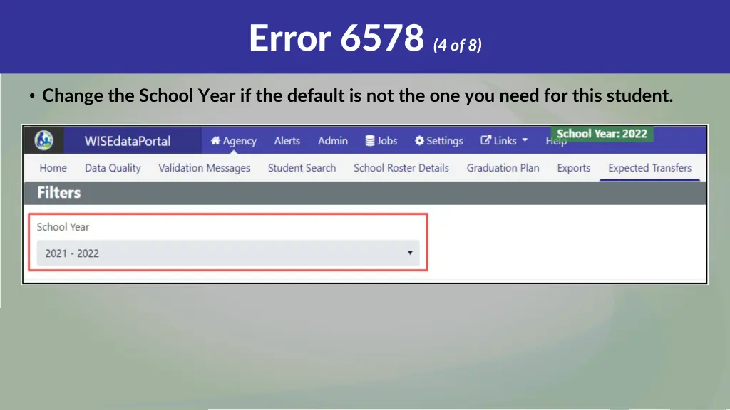 error 6578 4 of 8