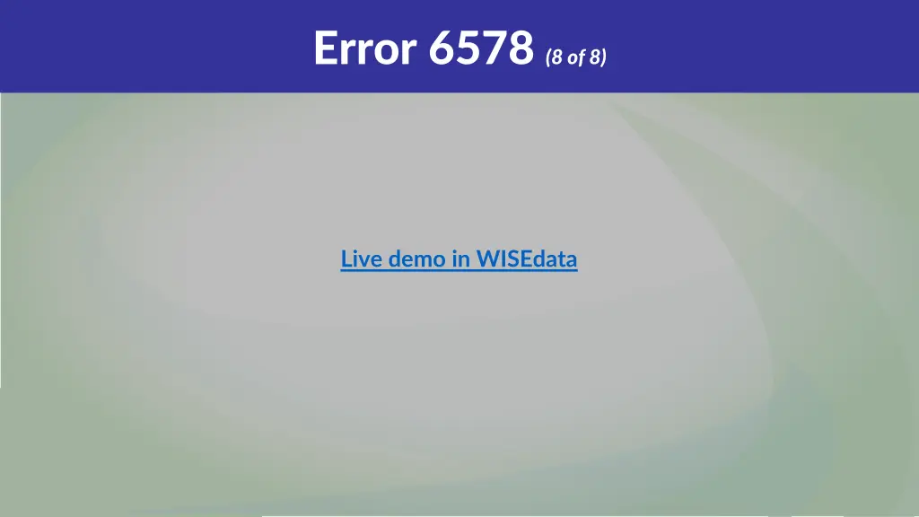 error 6578 8 of 8