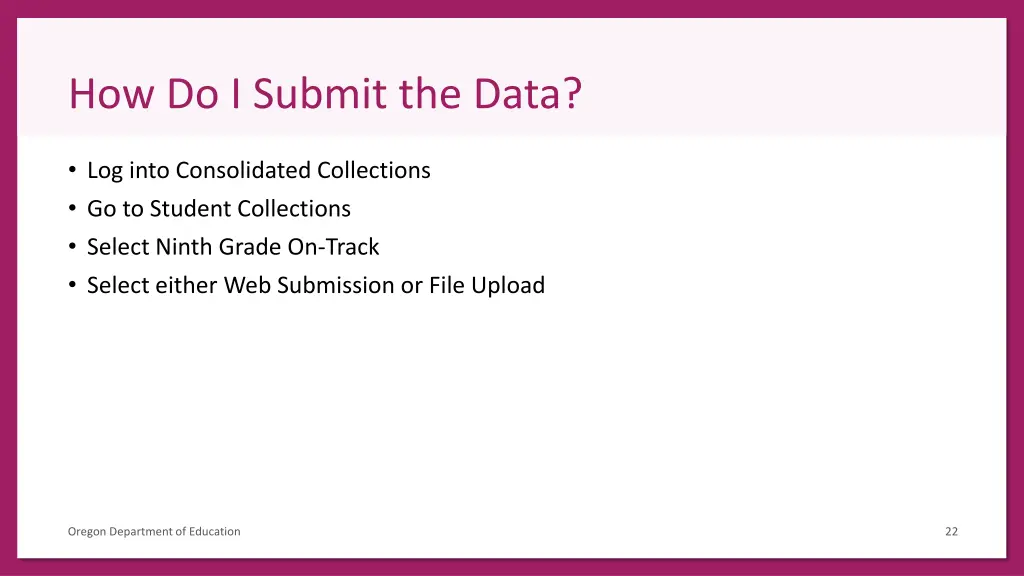 how do i submit the data