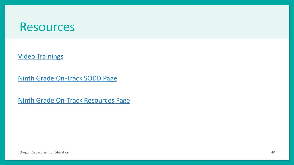 resources
